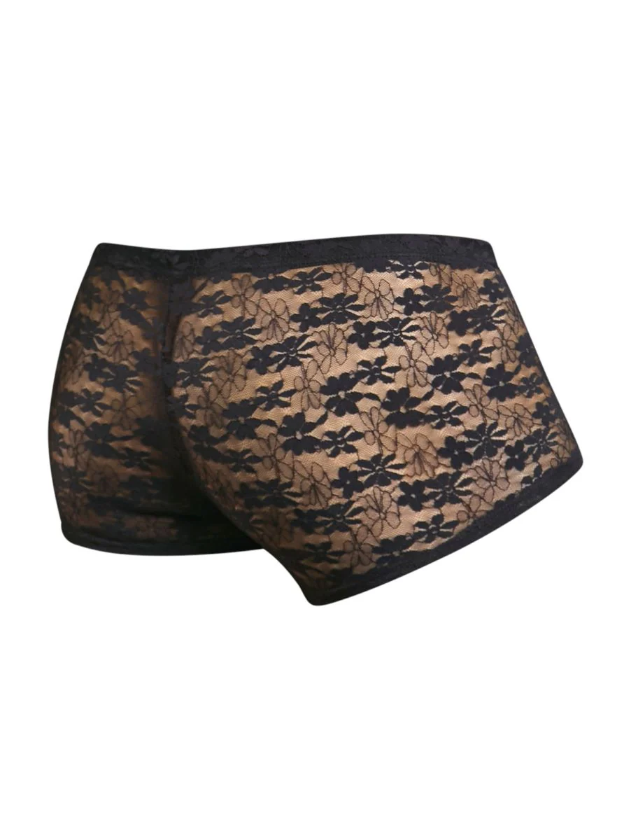 MaleBasics MBL84 Classic Pouch Trunks Color Black Lace - Image 6