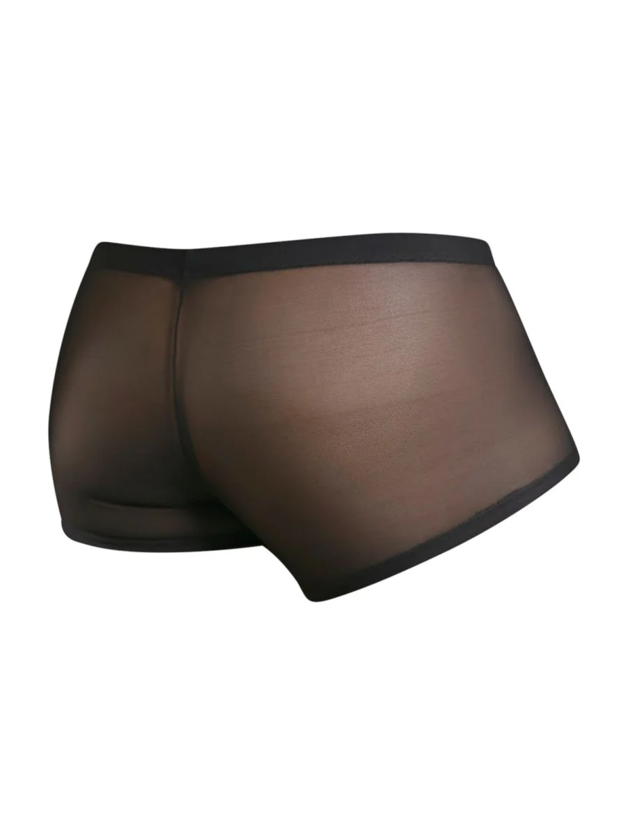 MaleBasics MBL84 Classic Pouch Trunks Color Black Mesh - Image 6