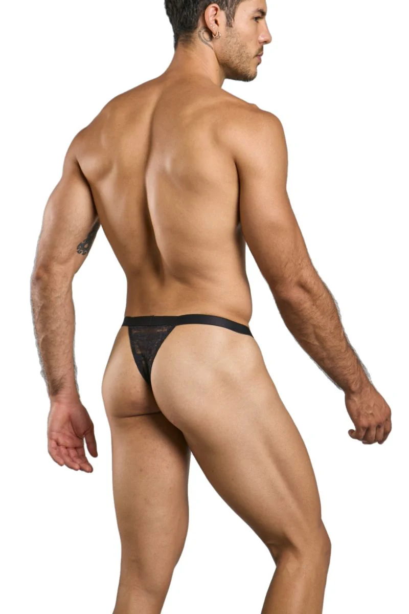 MaleBasics MBL85 Y Sexy Thongs Color Black Lace - Image 3