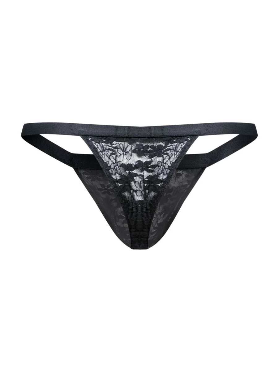 MaleBasics MBL85 Y Sexy Thongs Color Black Lace - Image 7