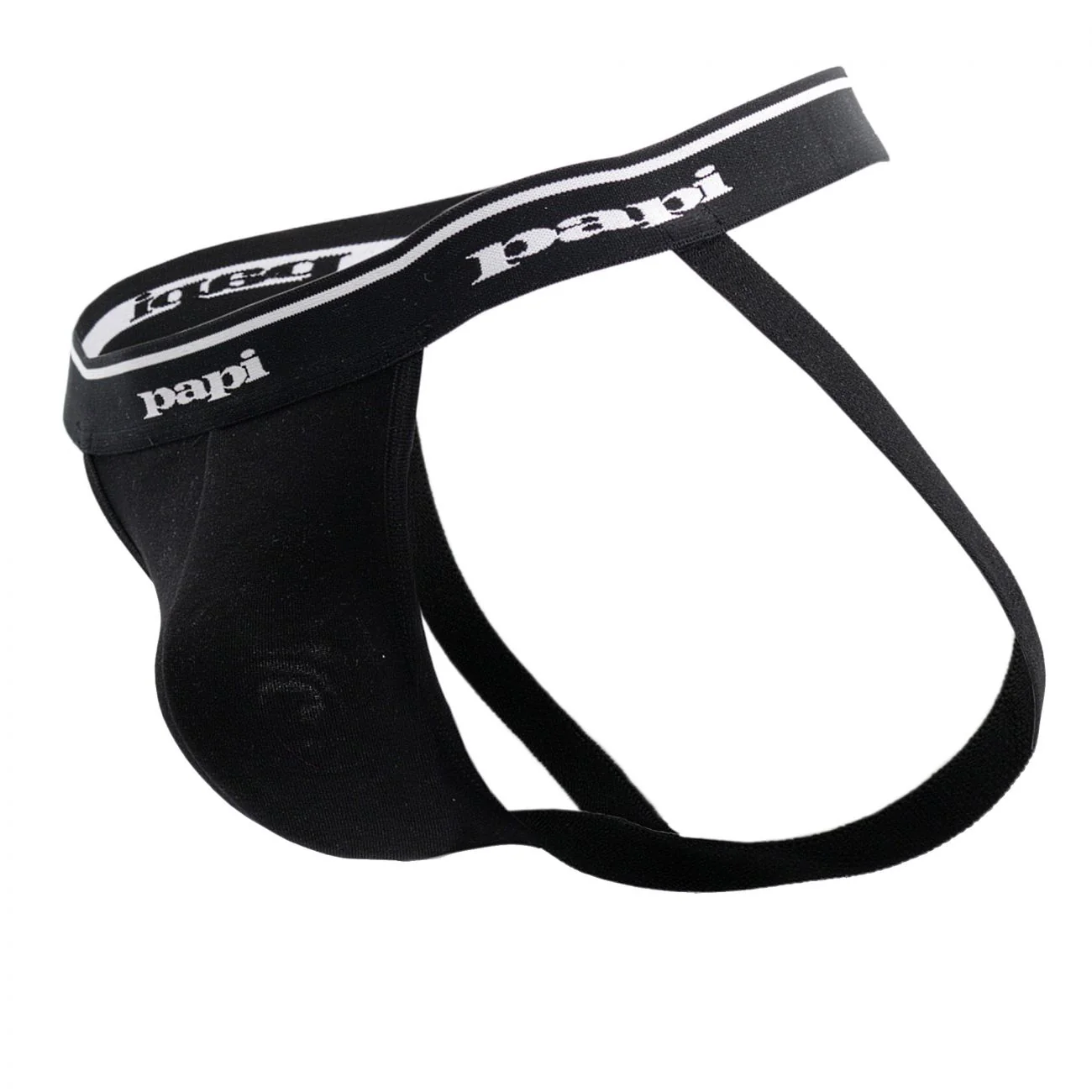 Papi 705910-999 3PK 1X1 Rib Jockstrap Color Black-Red-Turquoise - Image 10