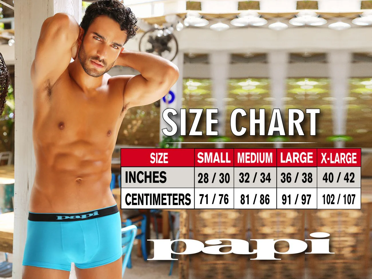 Papi 705910-999 3PK 1X1 Rib Jockstrap Color Black-Red-Turquoise - Image 12