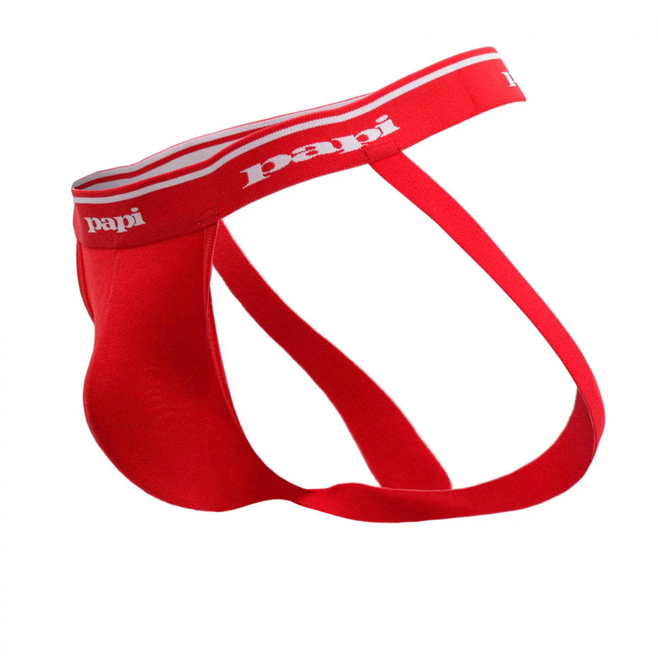 Papi 705910-999 3PK 1X1 Rib Jockstrap Color Black-Red-Turquoise - Image 6