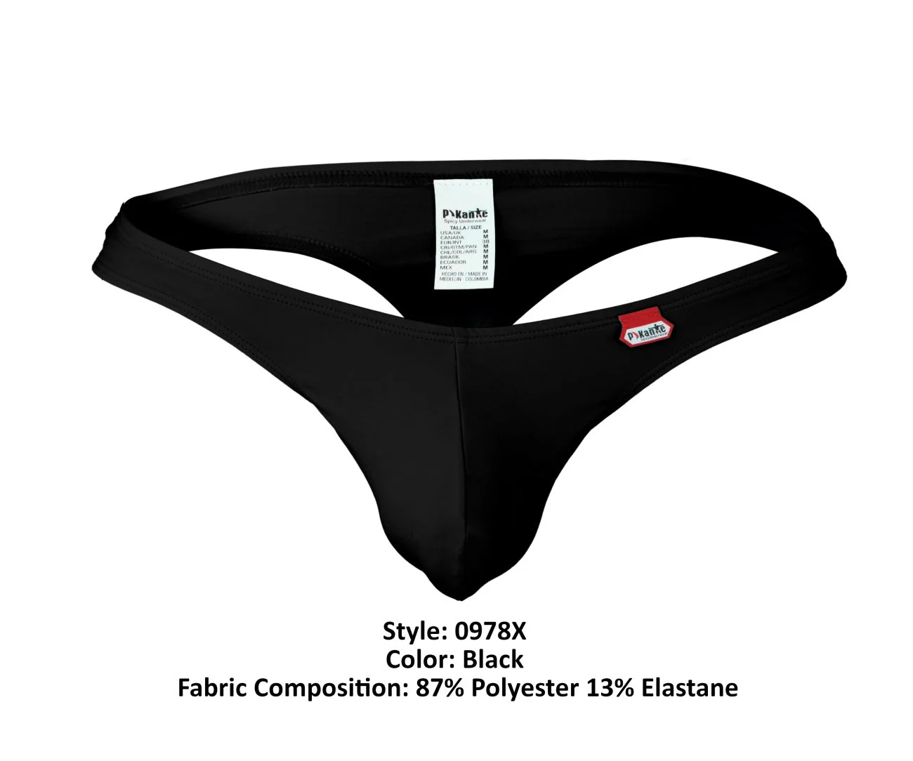 Pikante PIK 0978X Men's Underwear Angola Thongs Color Black - Image 8