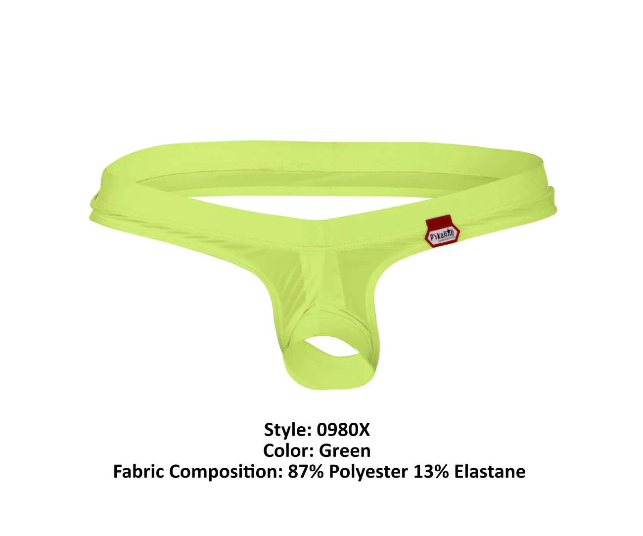 Pikante PIK 0980X Men's Underwear Angola Ball Lifter C-Ring Color Green - Image 8