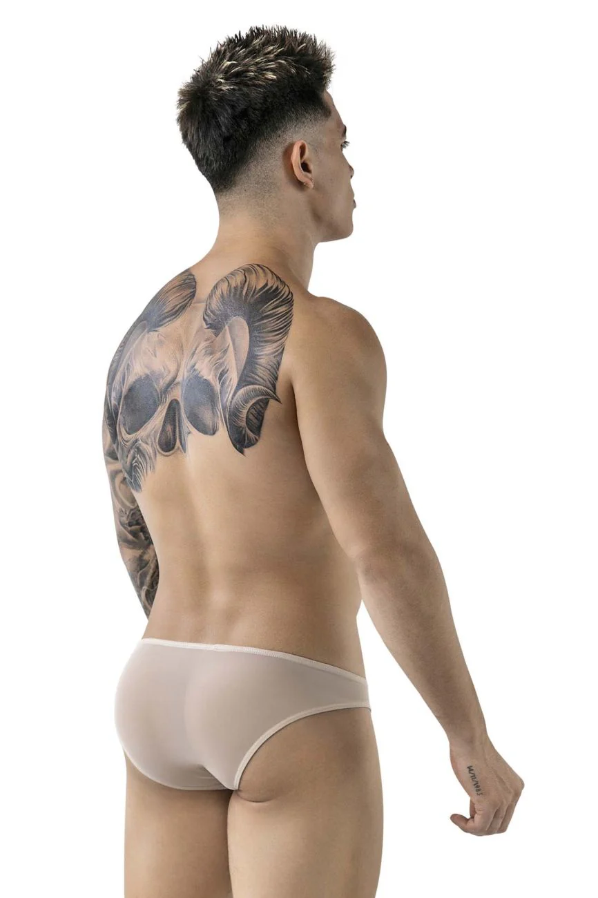 Pikante PIK 1822 Men's Underwear Luxury Briefs Color Beige Mesh - Image 3
