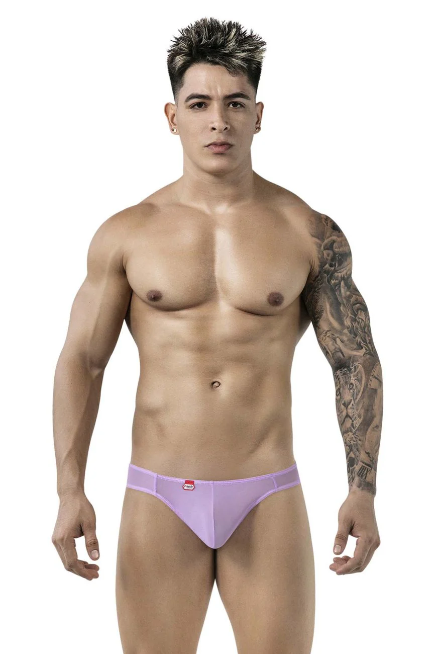 Pikante PIK 1822 Men's Underwear Luxury Briefs Color Lilac Mesh - Image 2