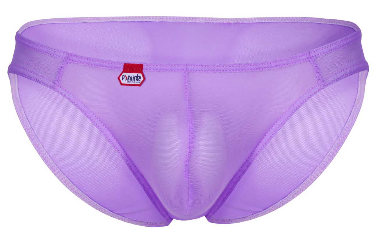 Pikante PIK 1822 Men's Underwear Luxury Briefs Color Lilac Mesh - Image 5