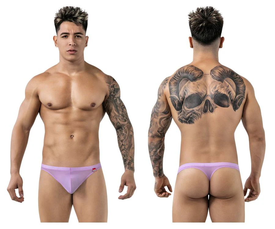 Pikante PIK 1823 Men's Underwear Luxury Thongs Color Lilac Mesh