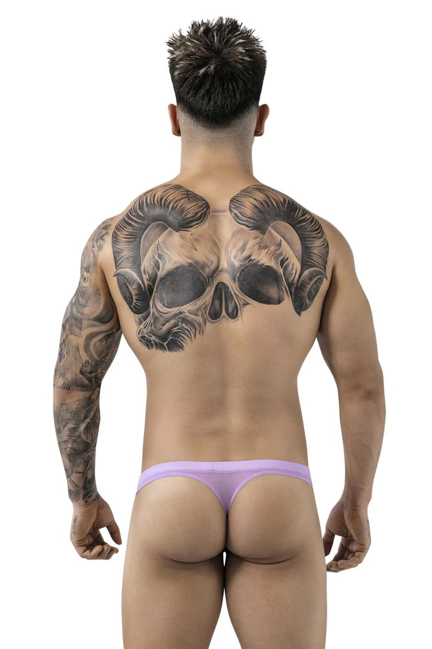 Pikante PIK 1823 Men's Underwear Luxury Thongs Color Lilac Mesh - Image 3