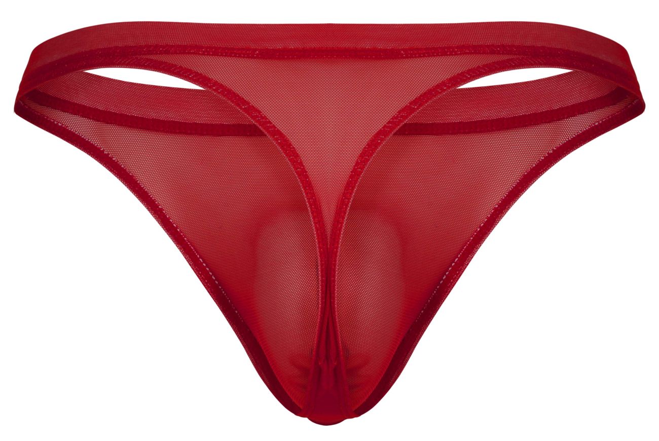 Pikante PIK 1823 Men's Underwear Luxury Thongs Color Red Mesh - Image 7