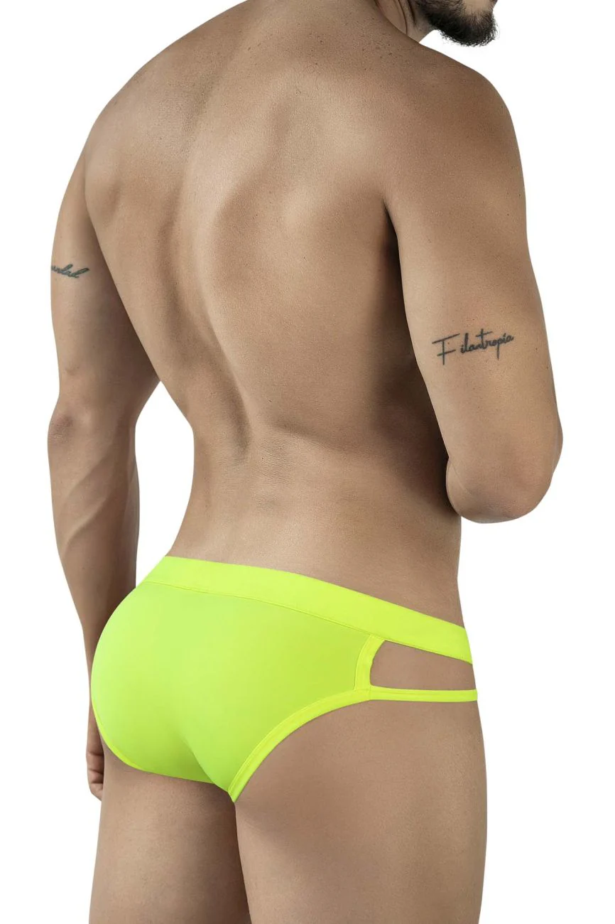 Pikante PIK 2114 Men's Underwear Lenox Briefs Color Neon Green - Image 3