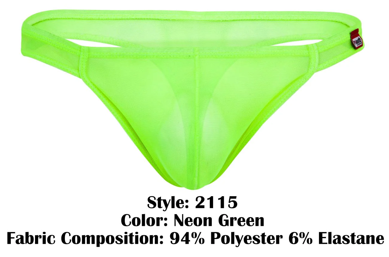 Pikante PIK 2115 Men's Underwear Amusing Thongs Color Neon Green - Image 8