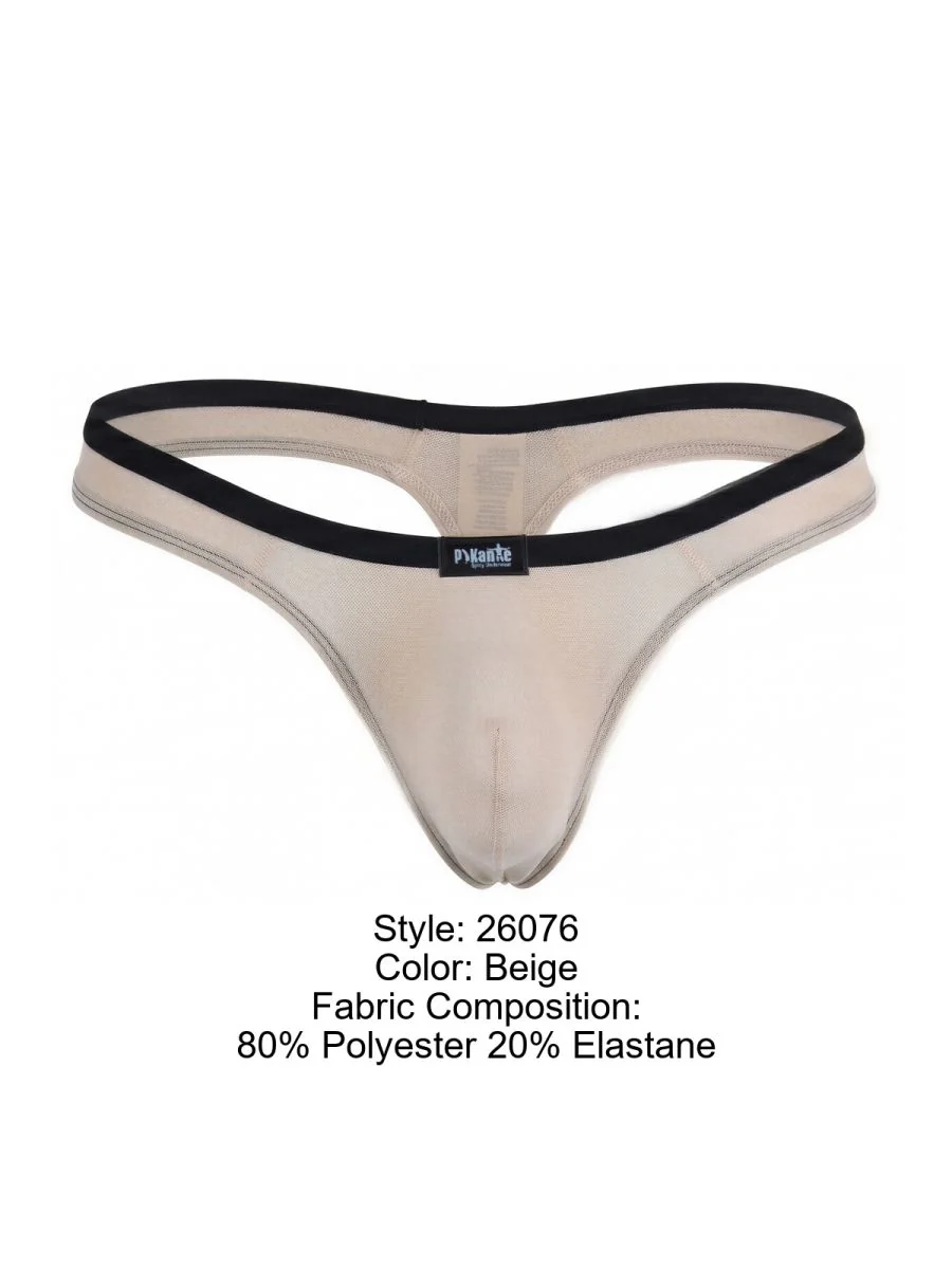 Pikante 26076 Mens Underwear Isis Sleek Thongs Color Beige - Image 8