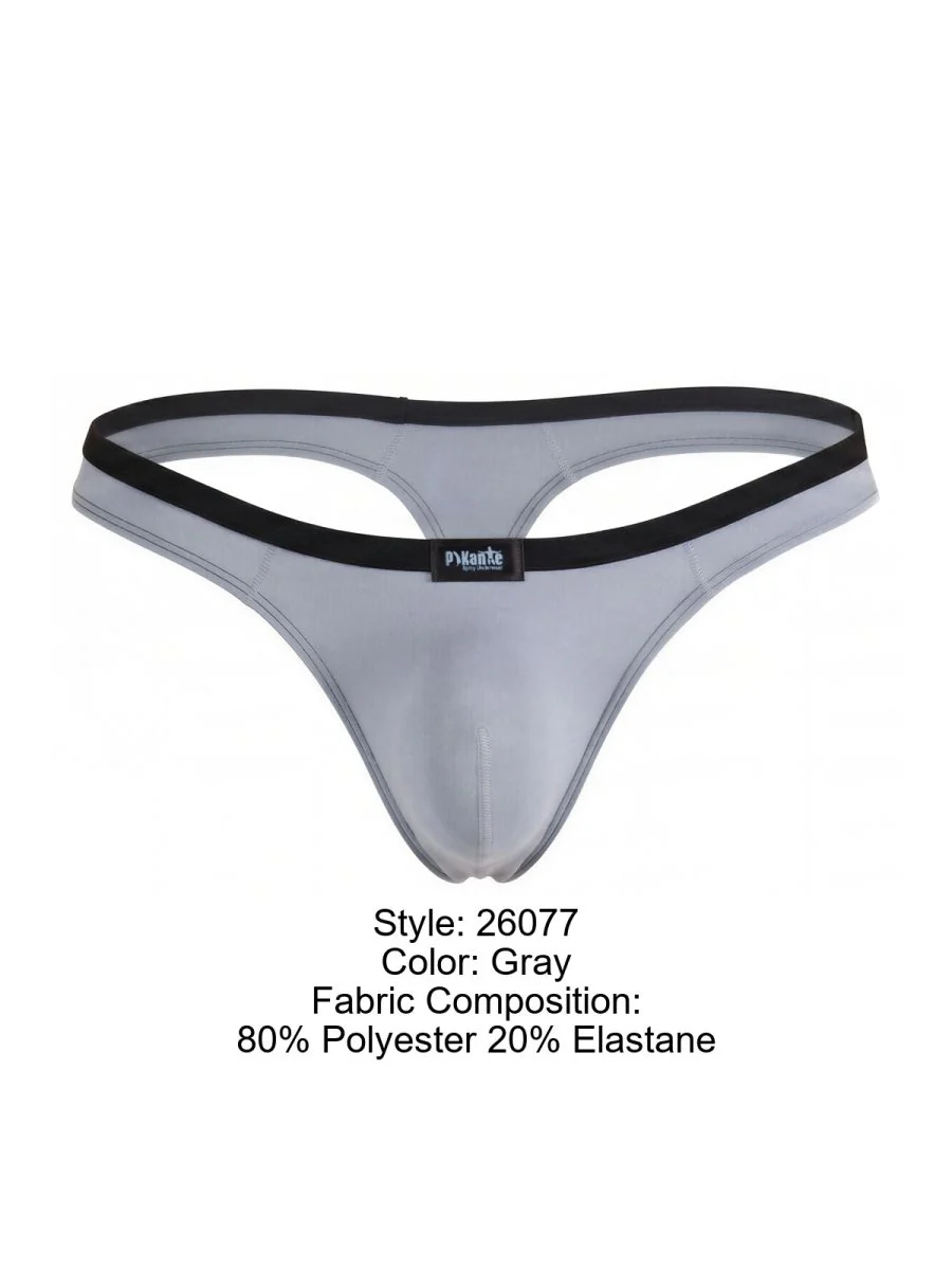 Pikante PIK 26077 Mens Underwear Isis Thongs Color Gray - Image 8