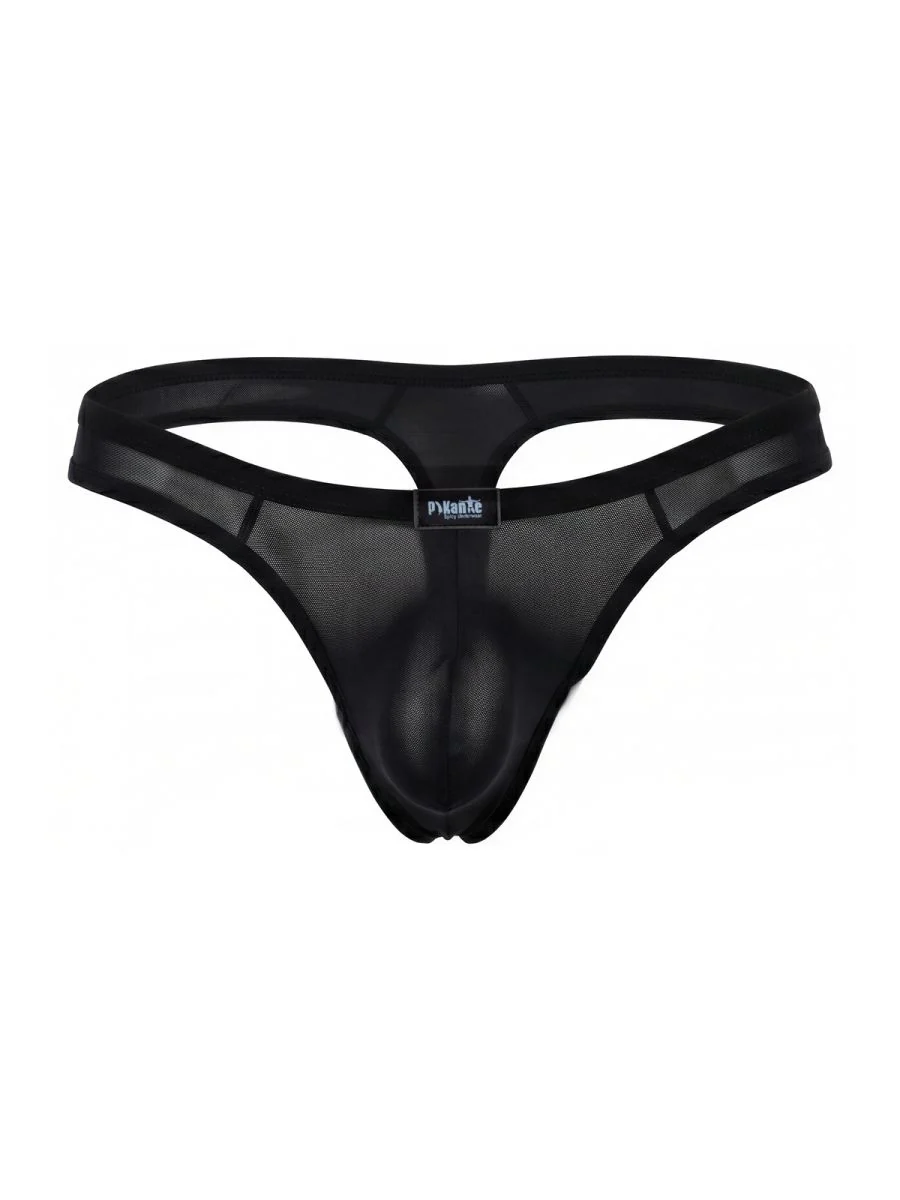 Pikante Mens Underwear Seductive Comfort PIK 26078 Isis Thongs Color Black - Image 5