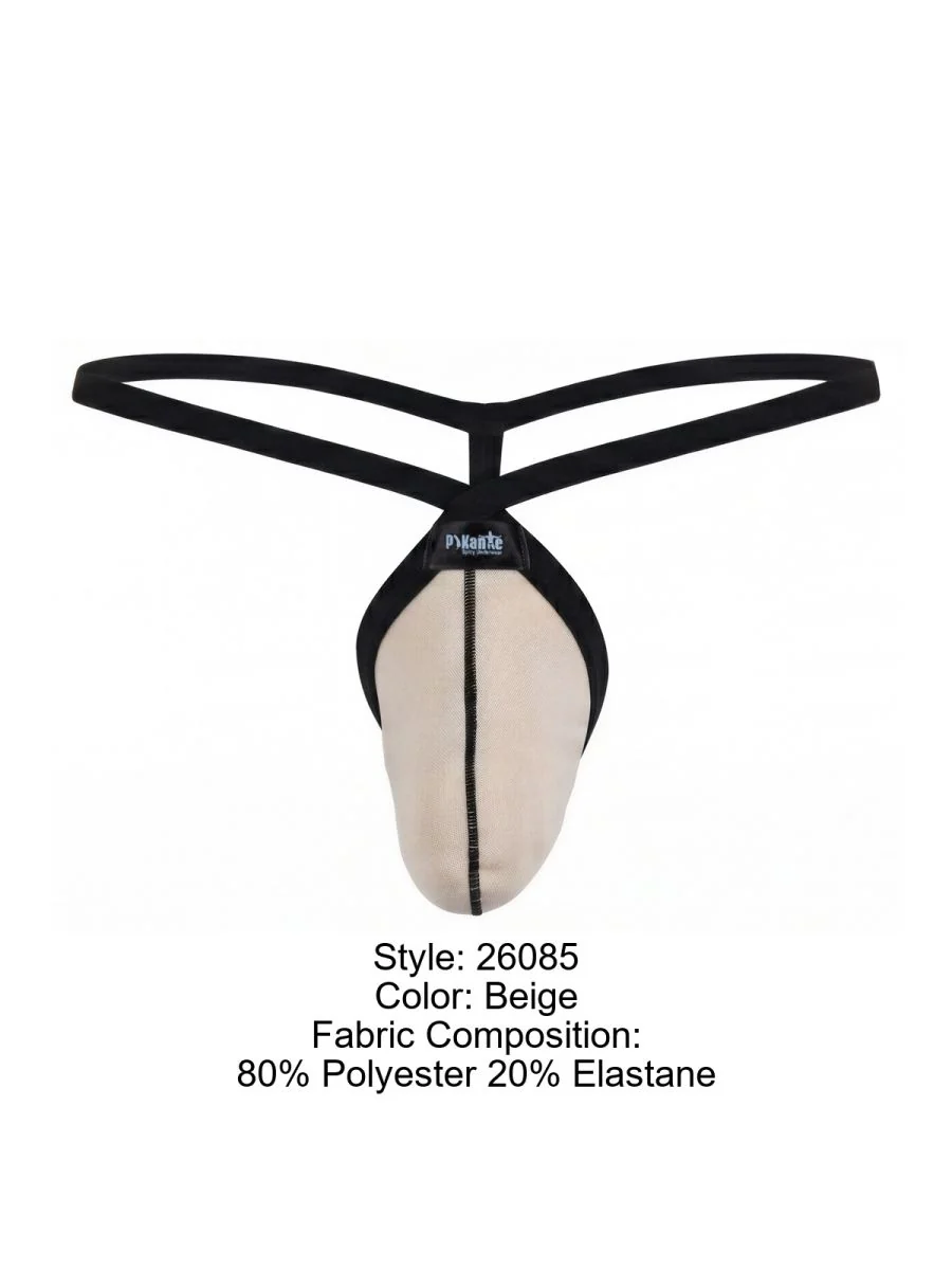 Pikante Mens Underwear PIK 26085 Minimalist Men's G-String color Beige Color Beige - Image 8