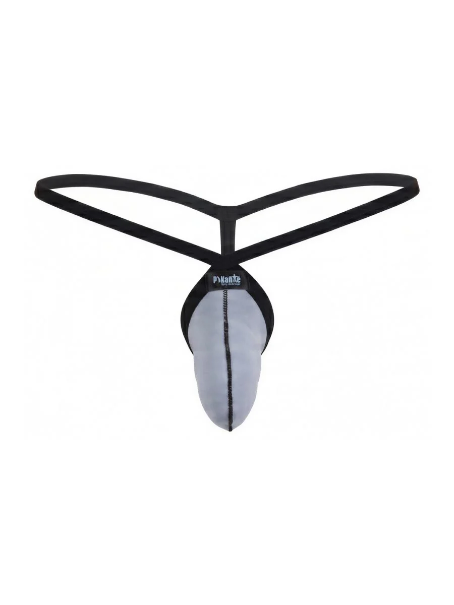 Pikante 26086 Mens Underwear Sensual Minimalist G-String Color Gray - Image 5