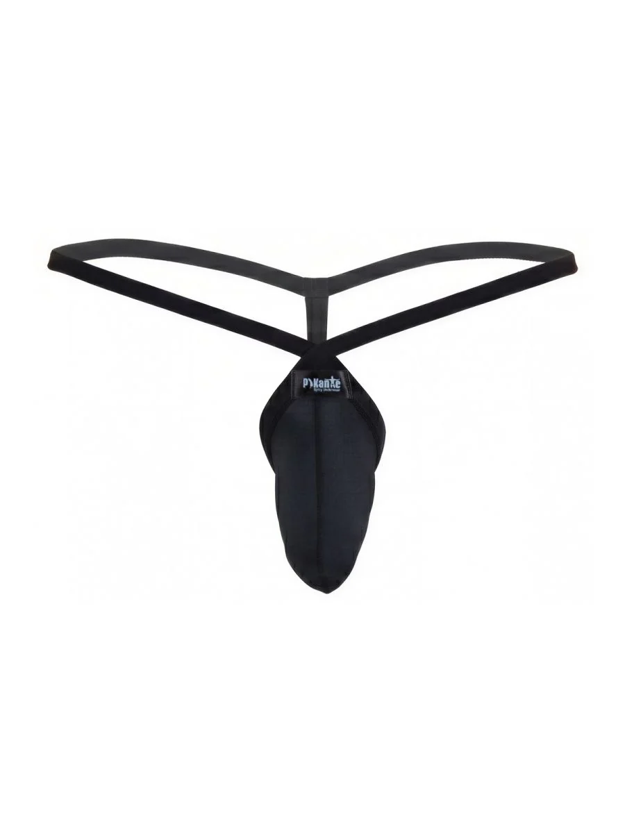 Pikante 26087 Mens Underwear Sleek Minimalist G-String Color Black - Image 5