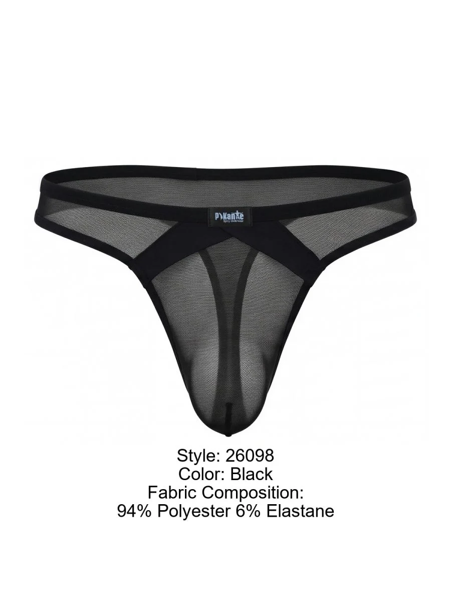 Pikante PIK 26098 Mens Underwear Sobek Thongs Color Black - Image 8