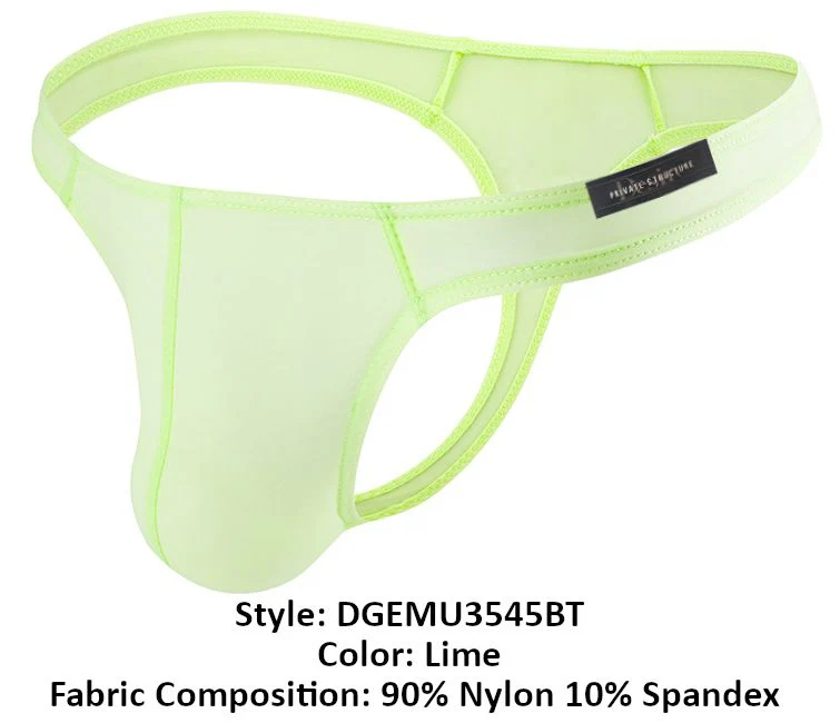 Private Structure DGEMU3545BT Desire Glaze Thong Color Lime - Image 5