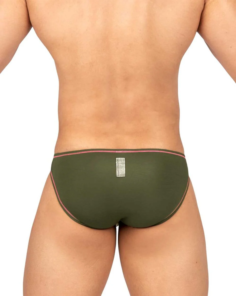 Private Structure EPUS4563 Prime Eutopia Bikini Brief Color Olive - Image 3