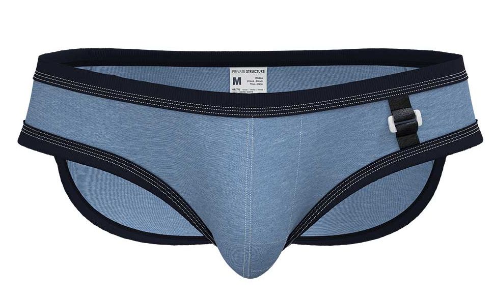 Private Structure LCUT4358 Barn Boy Low Rise Mini Brief Color Denim - Image 4