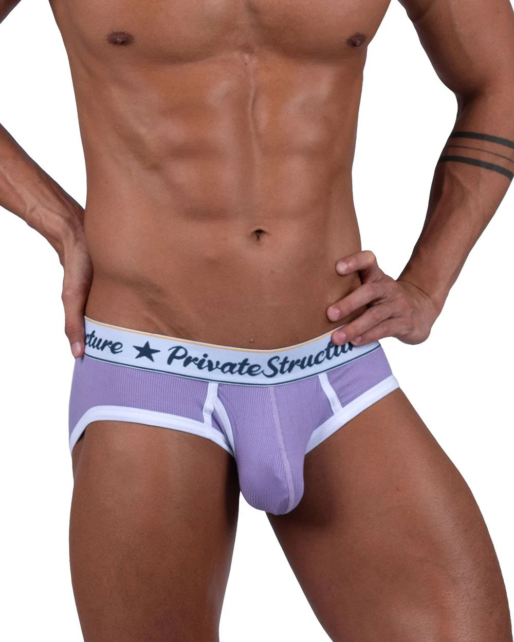 Private Structure SCUS4529 Classic Mid Waist Mini Briefs Color Purple - Image 12