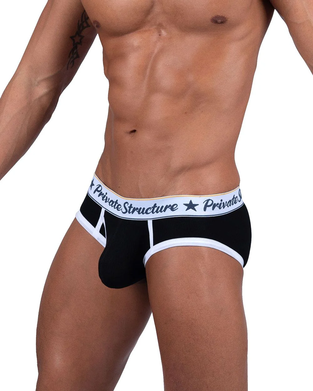 Private Structure SCUS4529 Classic Mid Waist Mini Briefs Color Black - Image 11