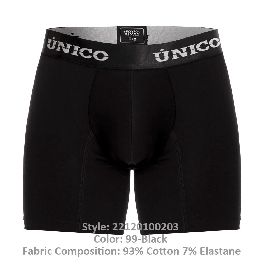 Unico 22120100203 Intenso A22 Boxer Briefs Color 99-Black - Image 8