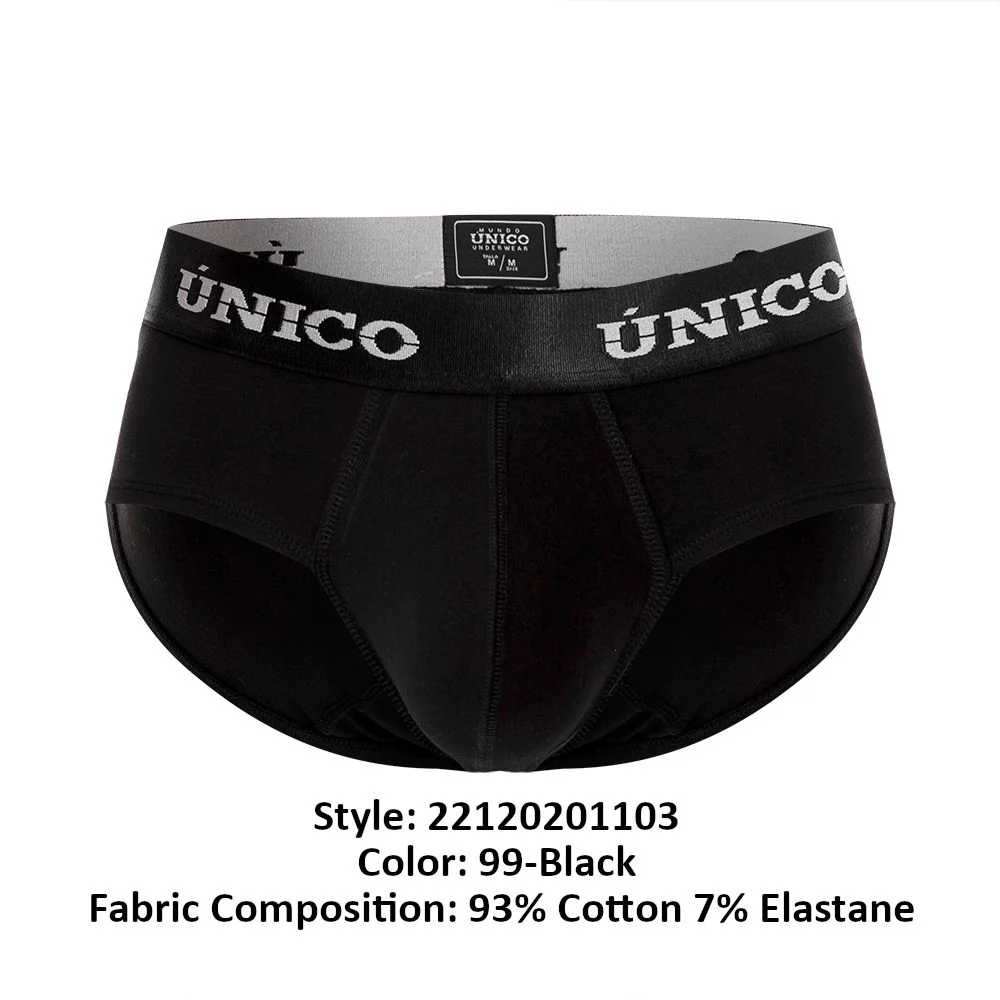 Unico 22120201103 Intenso A22 Briefs Color 99-Black - Image 8