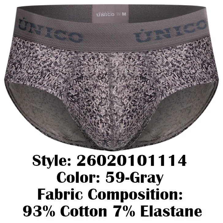 Unico 26020101114 Suede Briefs Color 59-Gray - Image 8