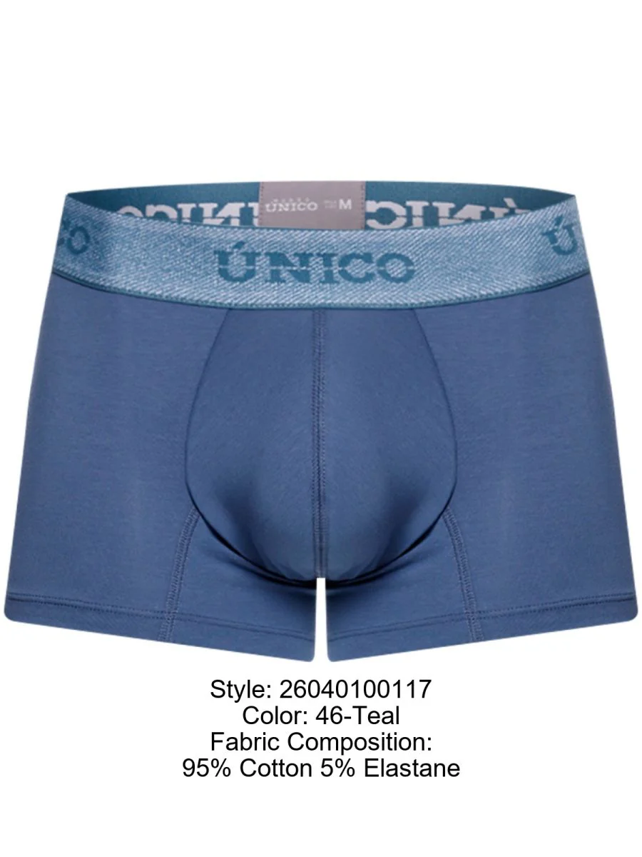 Unico 26040100117 Classic Trunks - Premium Men's Everyday Essential Color 46-Teal - Image 8
