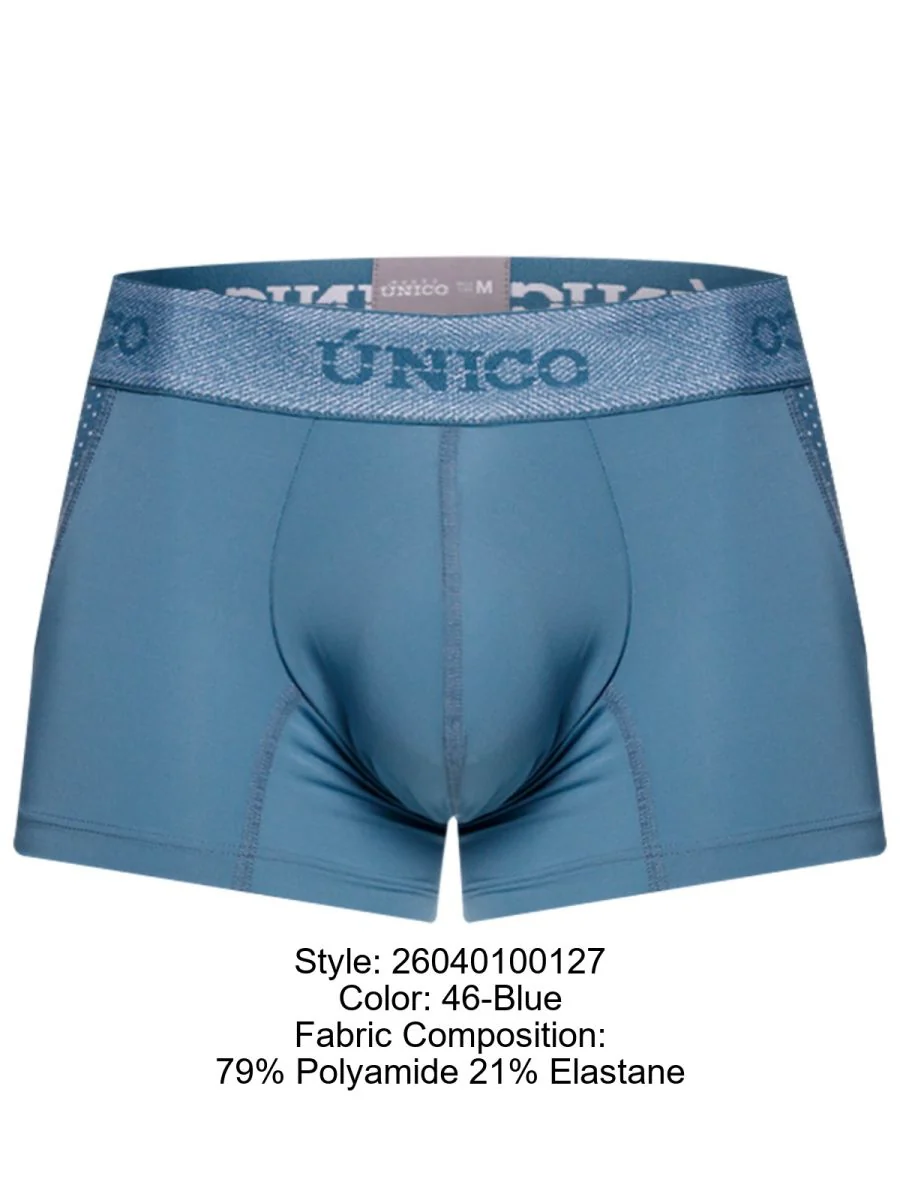Unico 26040100127 Classic Trunks Color 46-Blue - Premium Athletic Comfort - Image 8