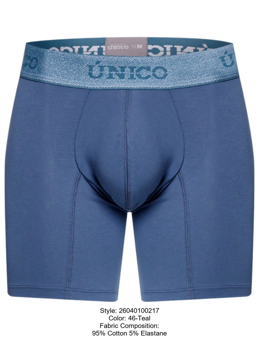 Unico 26040100217 Classic Boxer Briefs in Teal - Premium Comfort and Style Color 46-Teal - Image 8