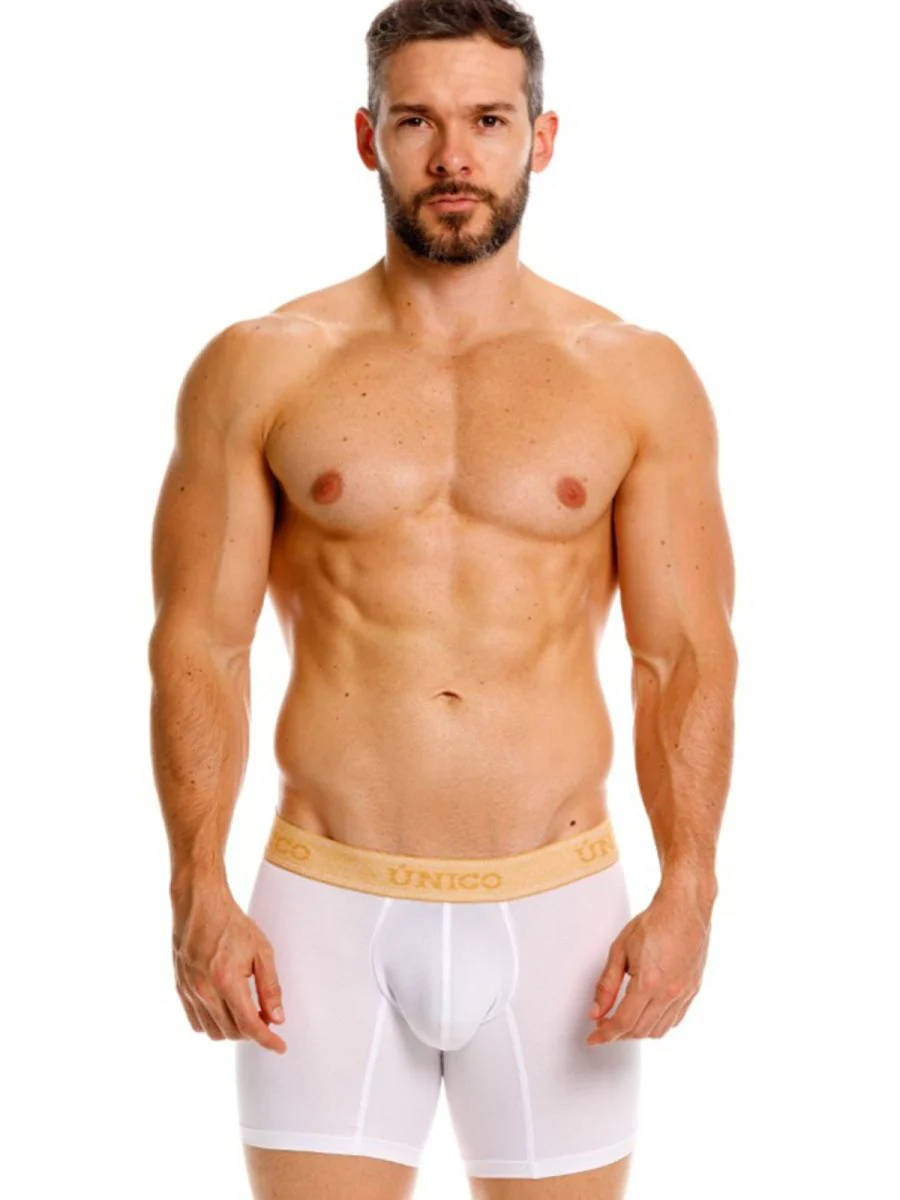 Unico 26040100225 Amber Boxer Briefs Color 00-White: Premium Comfort - Image 2