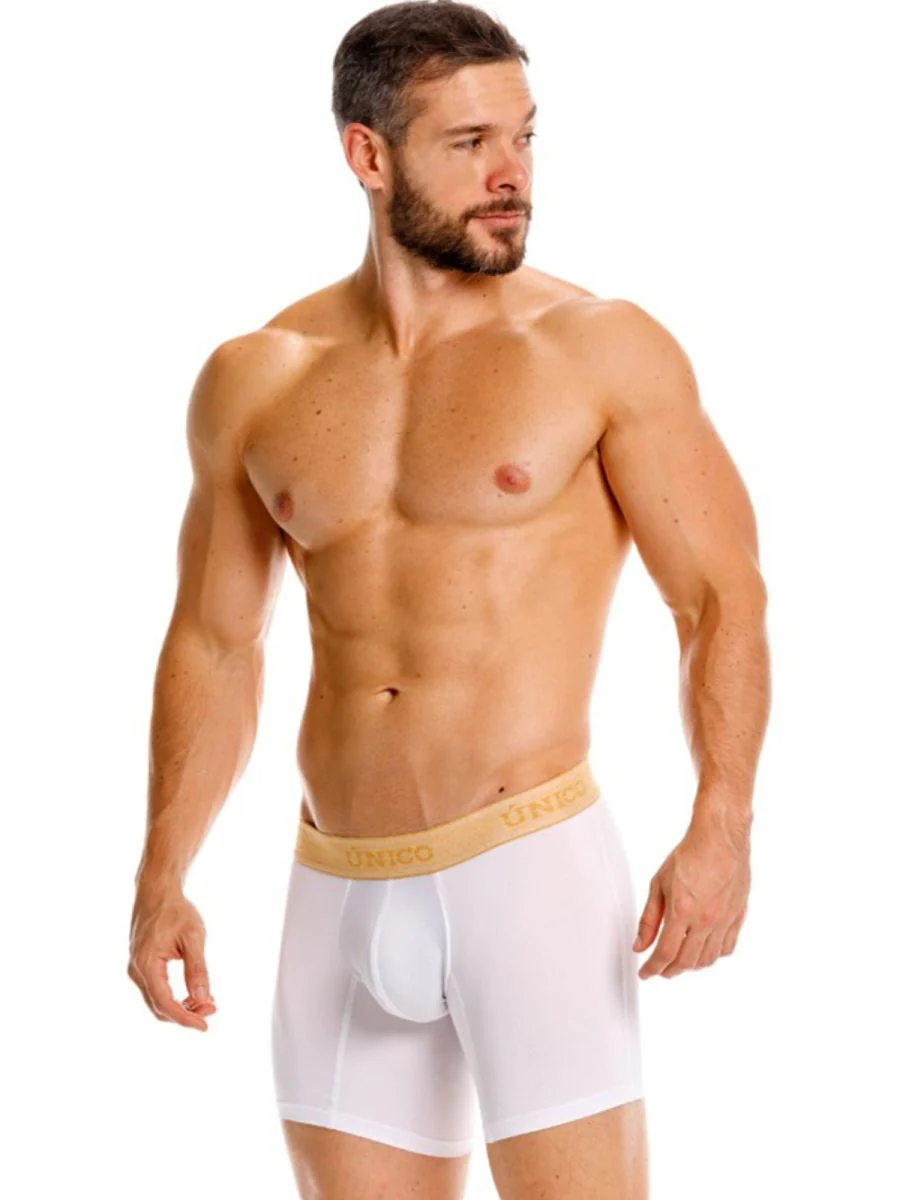 Unico 26040100225 Amber Boxer Briefs Color 00-White: Premium Comfort - Image 4