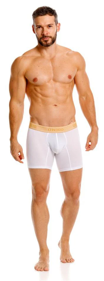 Unico 26040100225 Amber Boxer Briefs Color 00-White: Premium Comfort - Image 9