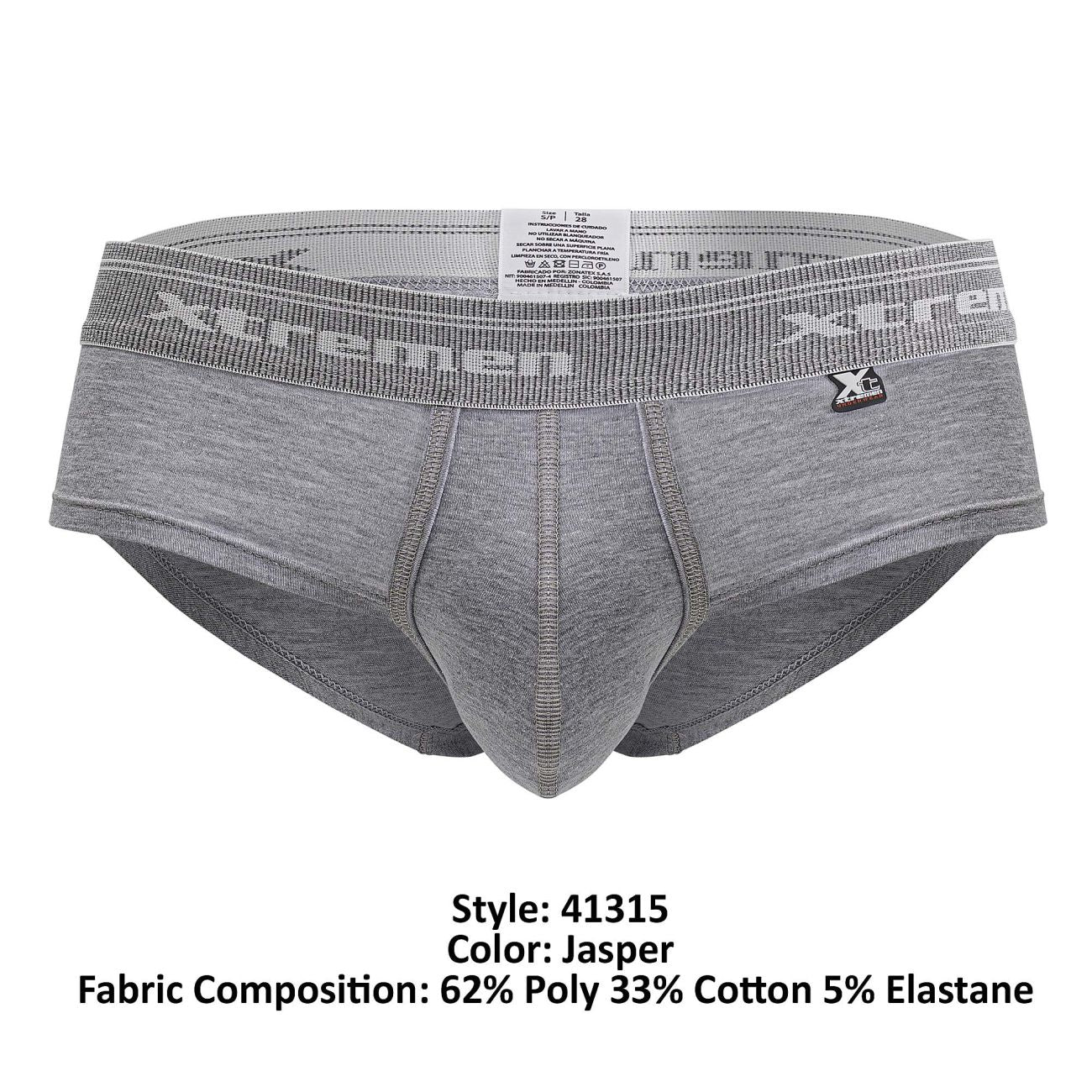 Xtremen 41315 Cotton Blend Briefs Color Jasper Gray - Image 8