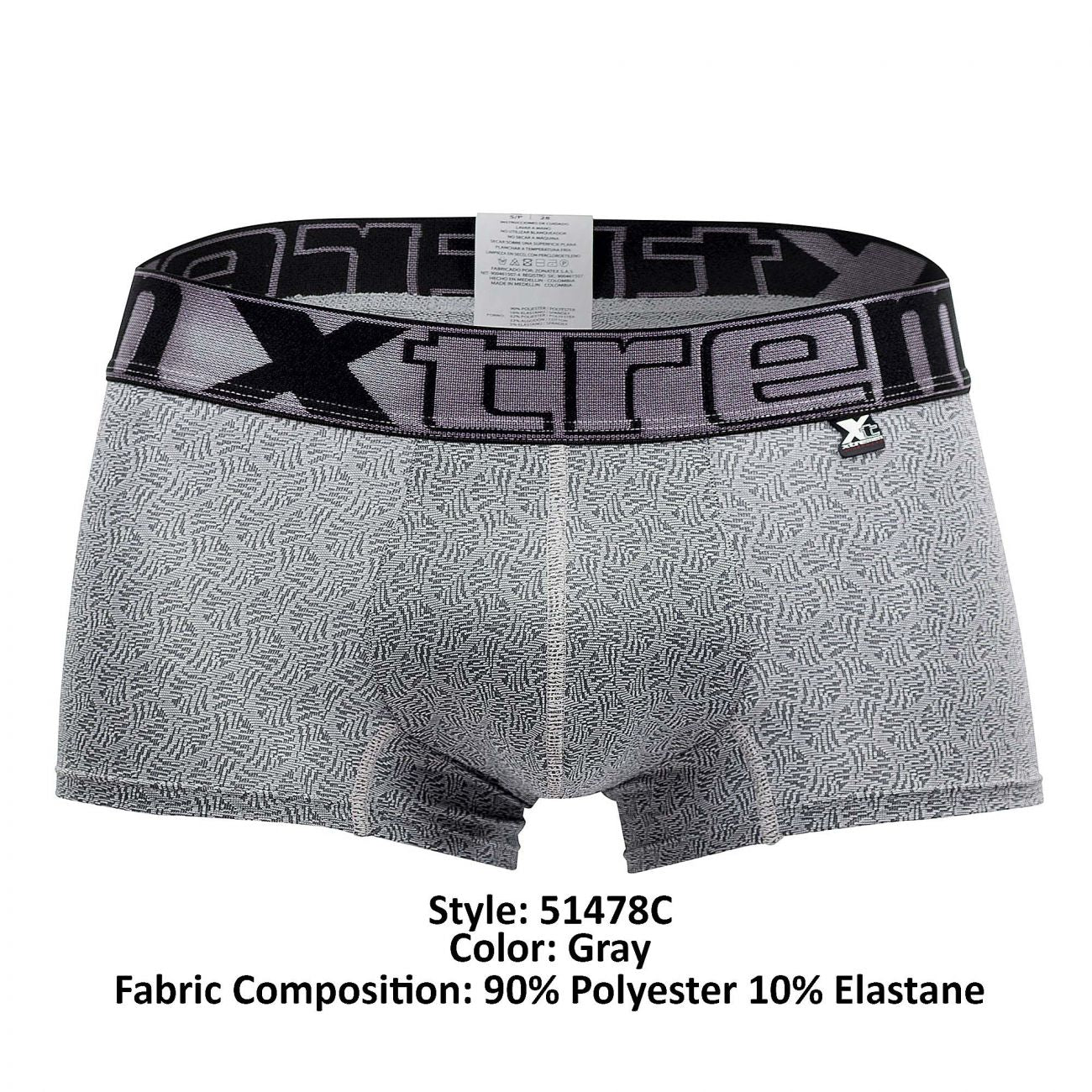 Xtremen 51478C Microfiber Jacquard Trunks Color Gray - Image 8