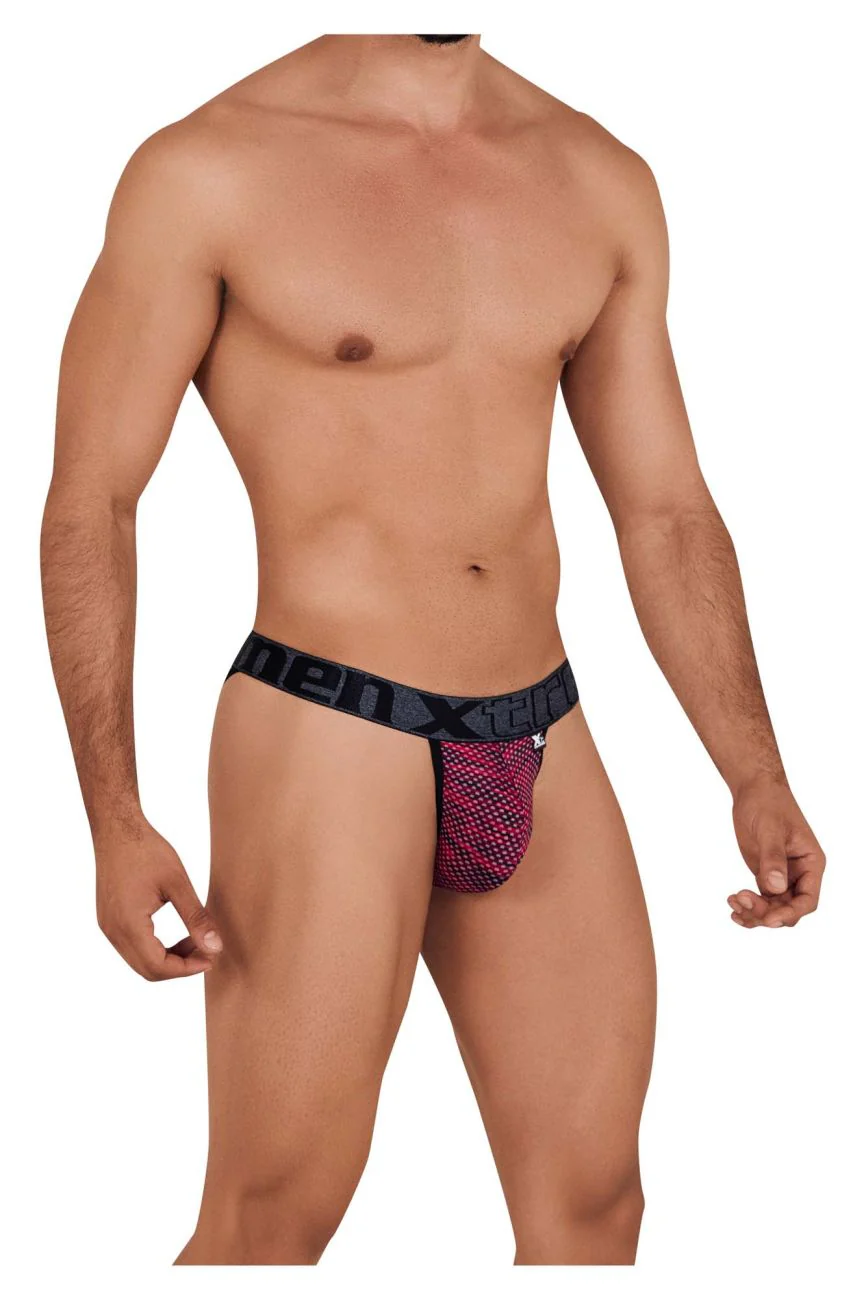 Xtremen 91098X Microfiber Mesh Bikini Color Red - Image 4