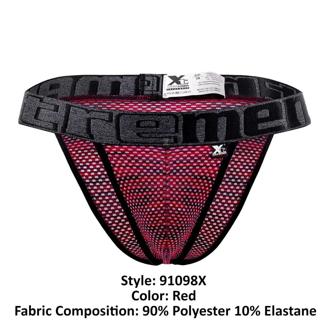 Xtremen 91098X Microfiber Mesh Bikini Color Red - Image 8