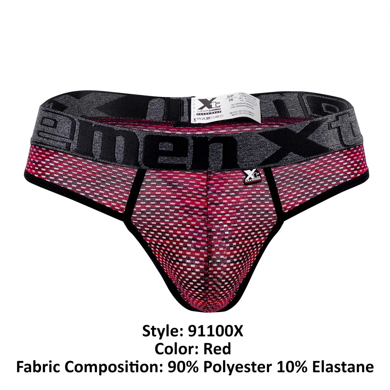 Xtremen 91100X Microfiber Mesh Thongs Color Red - Image 8