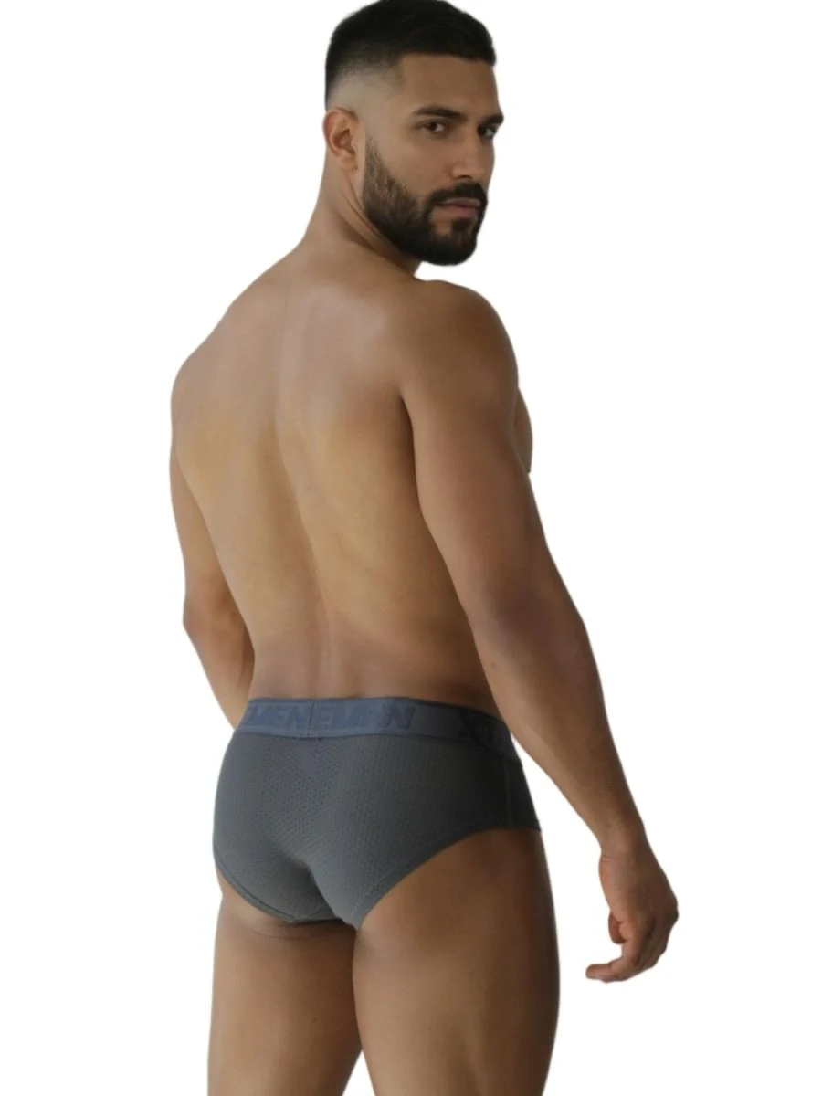 Xtremen 91250 Microfiber Mesh Briefs Color Gray - Image 3