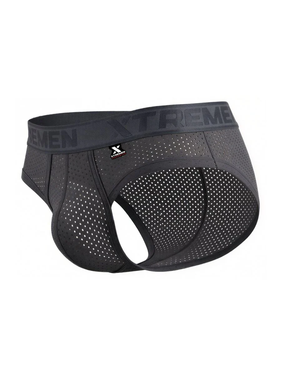 Xtremen 91250 Microfiber Mesh Briefs Color Gray - Image 7