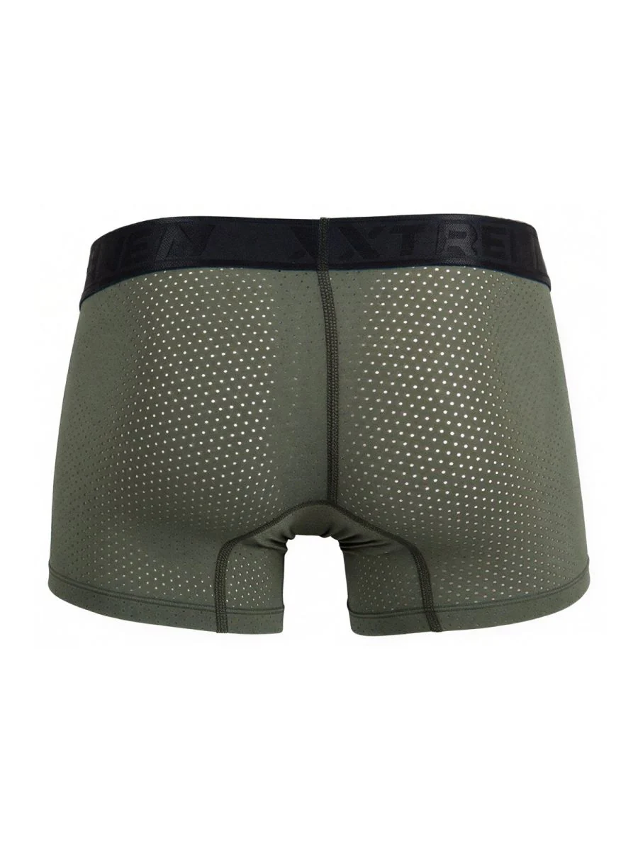 Xtremen 91251 Microfiber Mesh Boxer Briefs Color Military Green - Image 6