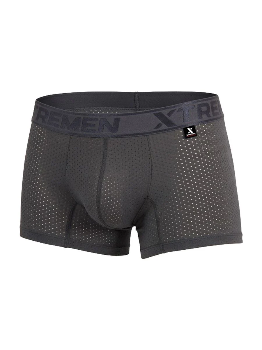 Xtremen 91251 Microfiber Mesh Boxer Briefs Color Gray - Image 5