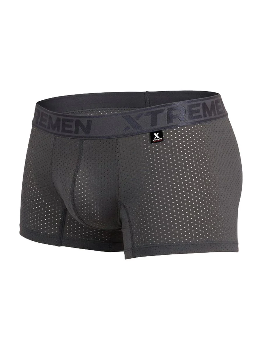 Xtremen 91251 Microfiber Mesh Boxer Briefs Color Gray - Image 7