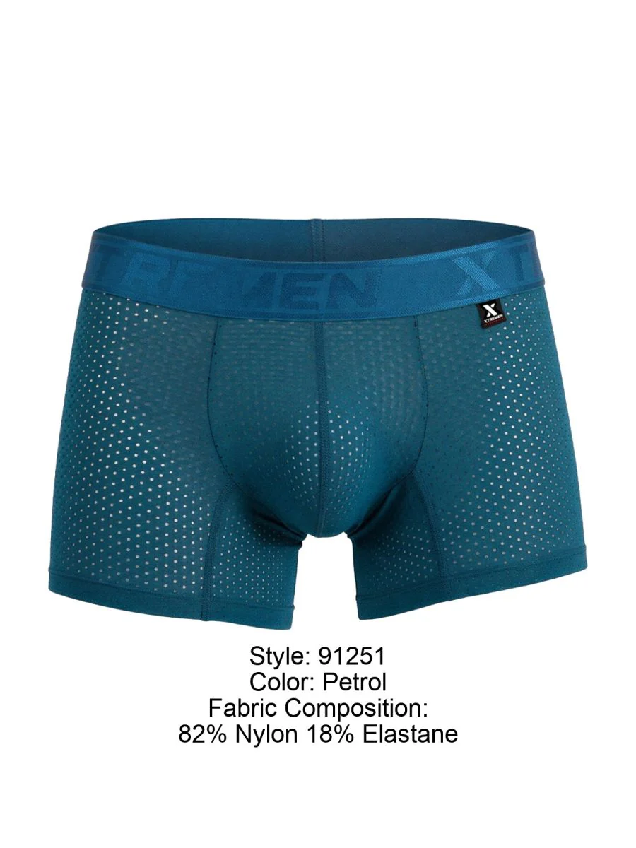 Xtremen 91251 Microfiber Mesh Boxer Briefs Color Petrol - Image 8