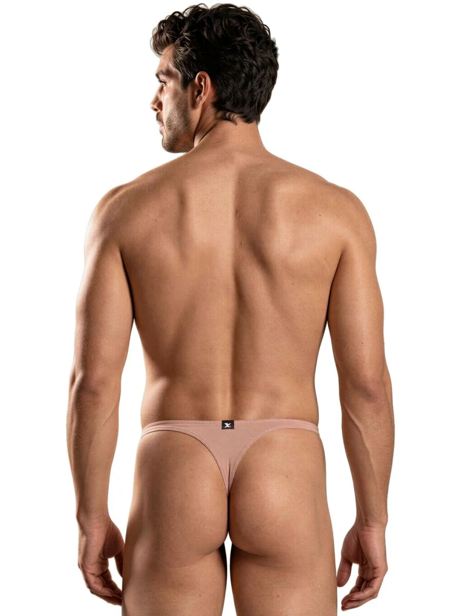 Xtremen 91254 Mens Underwear Sleek Microfiber Thongs Color Khaki - Image 3